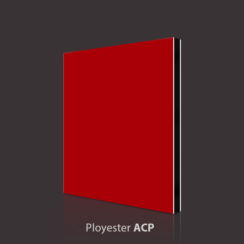 Panel compuesto de aluminio PVDF rojo